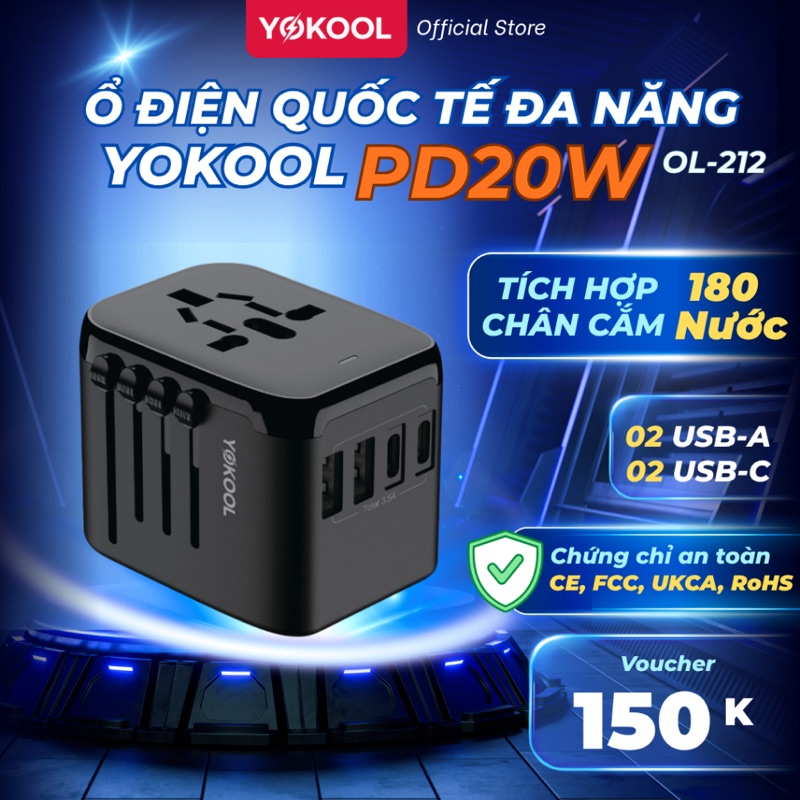 Ổ cắm điện du lịch Yokool
